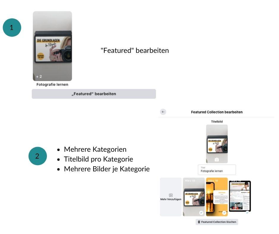 Facebook Featured Collection Beschreibung