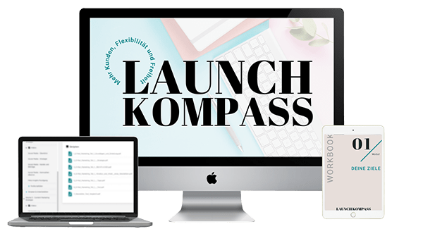 launch Kompass online business Aufbau Programm mockup