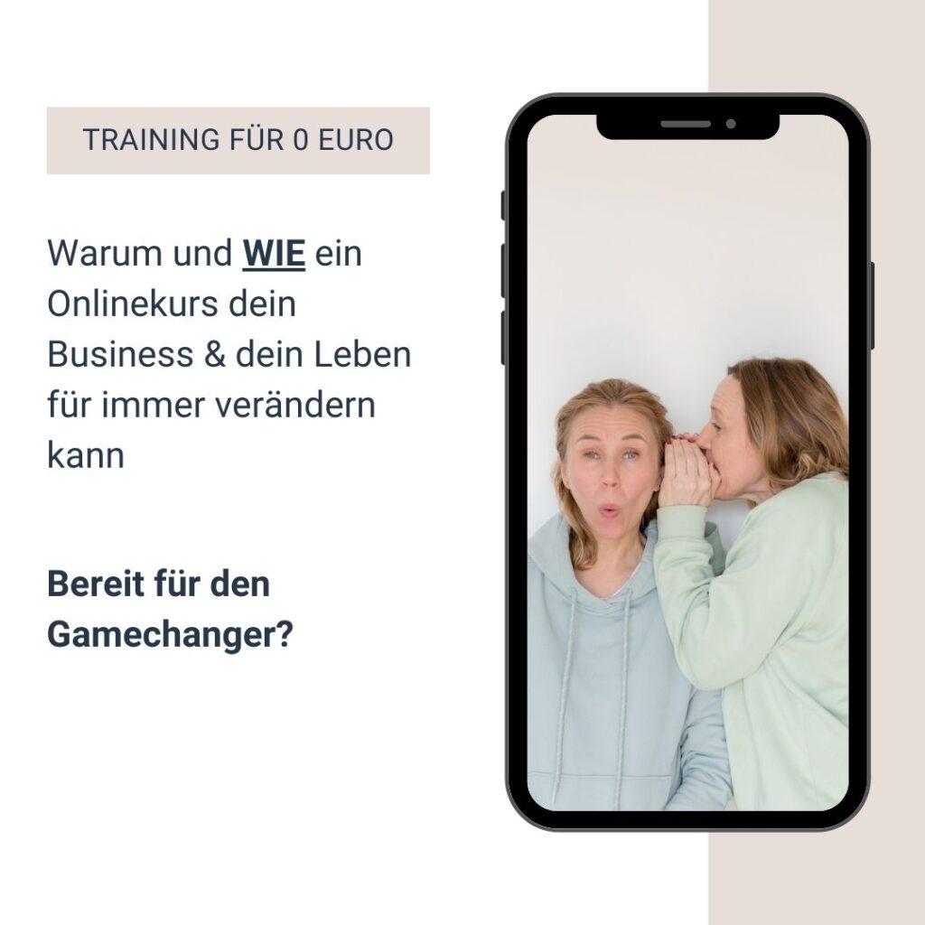 Christina und nicola handy mockup onlinekurs gamechanger