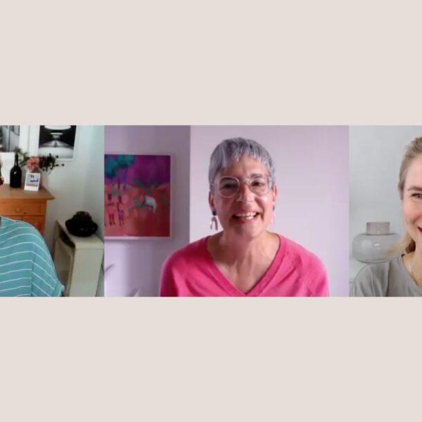 Sonja, Nicola, Christina lächeln in die Kamera: Aufgezeichnet im Experteninterview mit Sonja Ribi zum Thema Persönlichkeitsanalyse nach BaZi Suanming